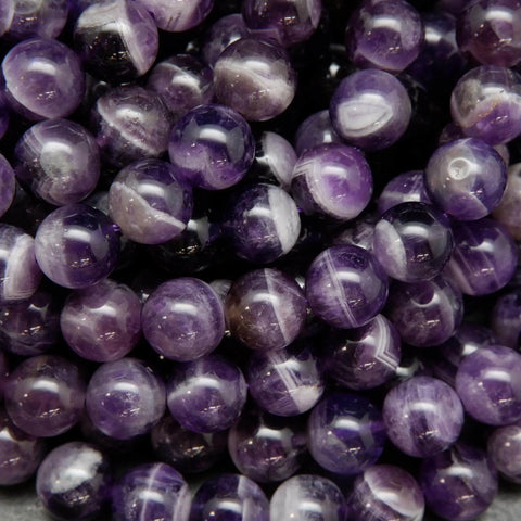 Dark purple chevron amethyst beads.