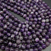 Dark purple chevron amethyst beads.