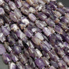 Chevron Amethyst barrel shape beads.