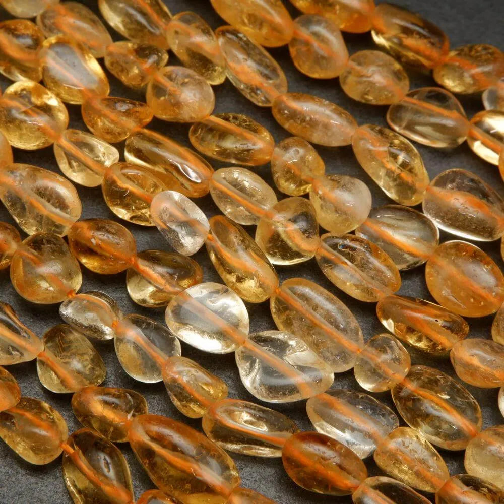 Orange citrine beads.