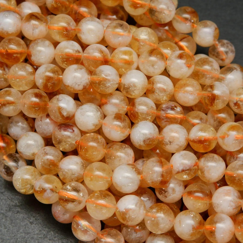 Orange citrine beads.