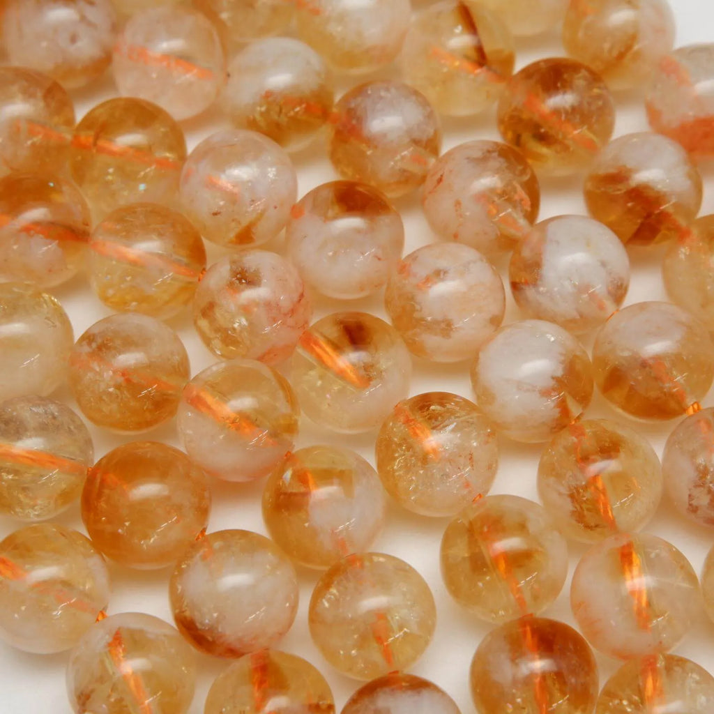 Citrine · Smooth · Round · 6mm, 8mm, 10mm, 12mm, Bead, Tejas Beads