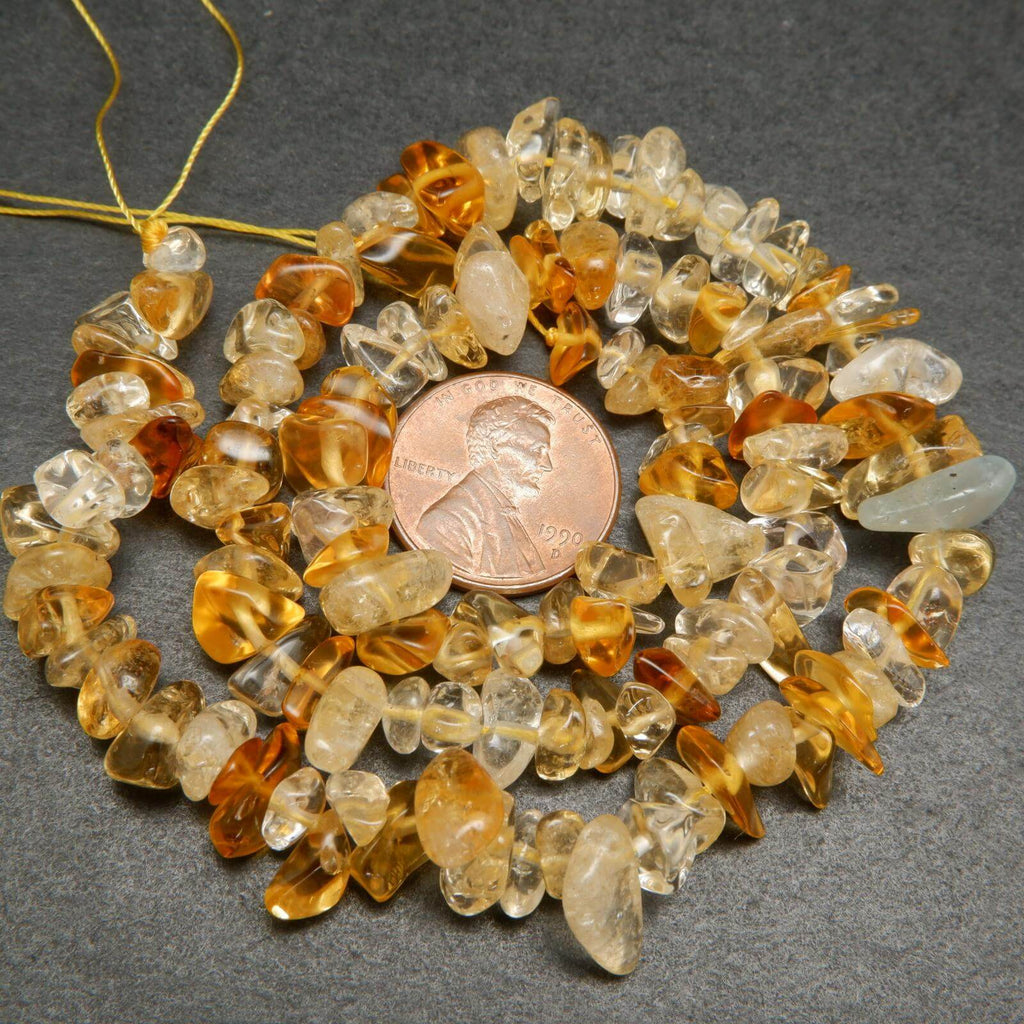 Citrine · Smooth · Chips · 7mm, Bead, Tejas Beads