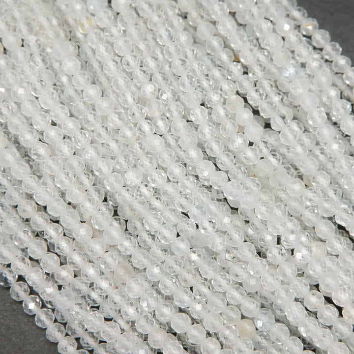 Clear topaz beads.