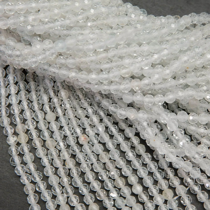 Clear topaz beads.