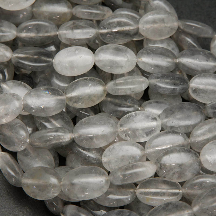 Cloudy quartz beads.