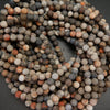 multicolor fossil coral beads with flowerlike patterns.