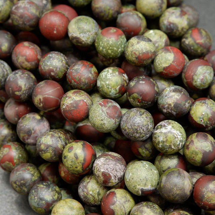 Dragon's Blood Jasper · Matte · Round · 4mm, 6mm, 8mm, 10mm, Bead, Tejas Beads