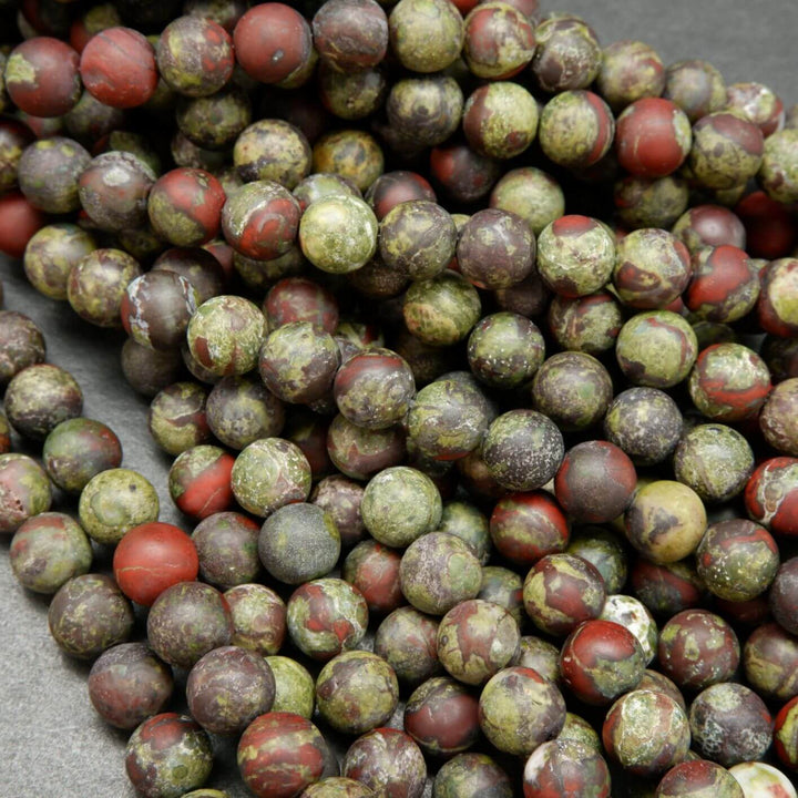 Dragon's Blood Jasper · Matte · Round · 4mm, 6mm, 8mm, 10mm, Bead, Tejas Beads