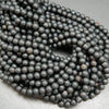 Matte finish black tourmaline beads.