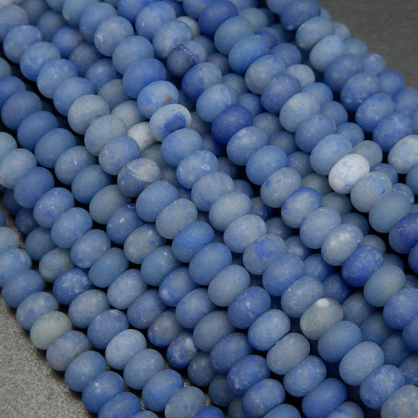 Blue Aventurine · Matte · Rondelle · 6mm, 8mm, Bead, Tejas Beads