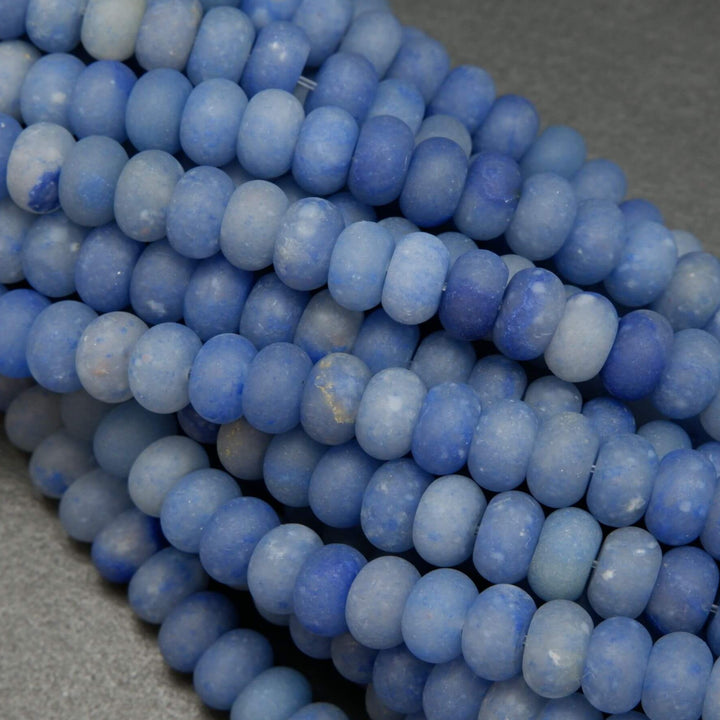 Blue Aventurine · Matte · Rondelle · 6mm, 8mm, Bead, Tejas Beads