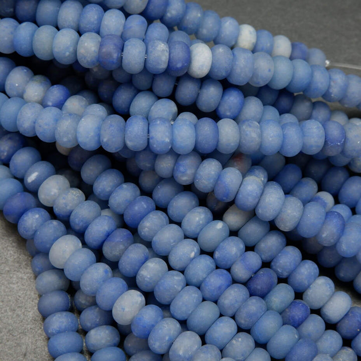 Blue Aventurine · Matte · Rondelle · 6mm, 8mm, Bead, Tejas Beads
