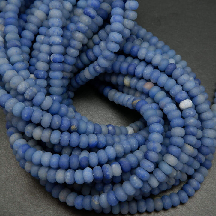 Blue Aventurine · Matte · Rondelle · 6mm, 8mm, Bead, Tejas Beads