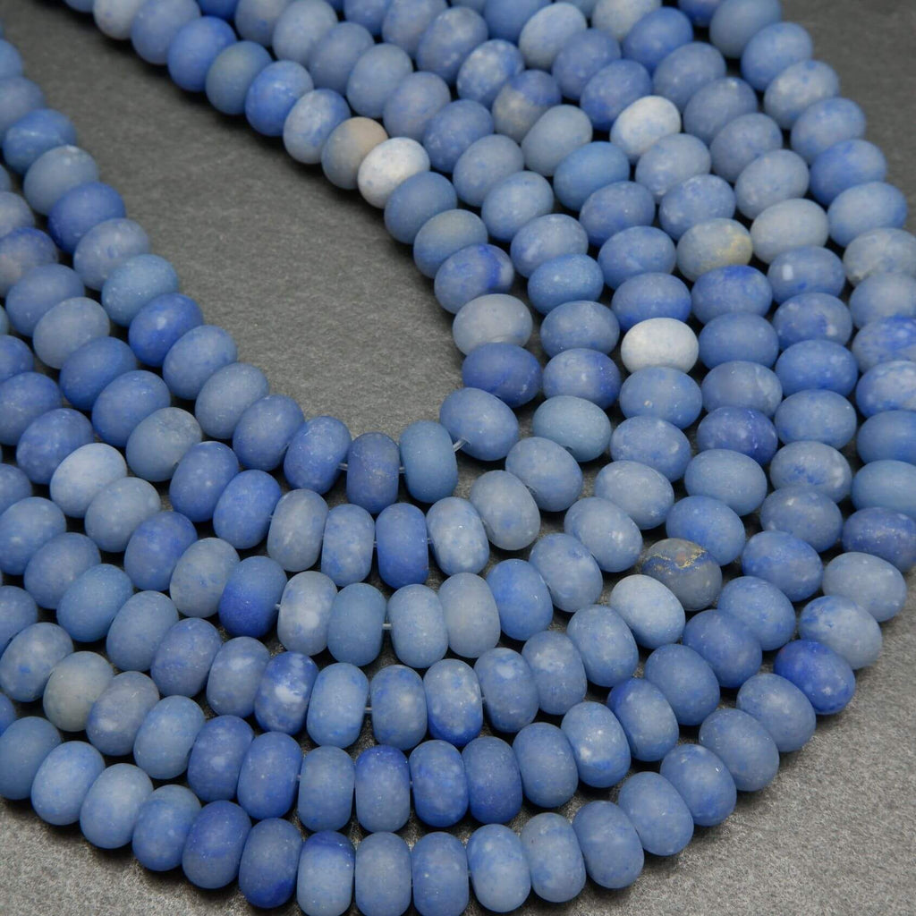 Blue Aventurine · Matte · Rondelle · 6mm, 8mm, Bead, Tejas Beads