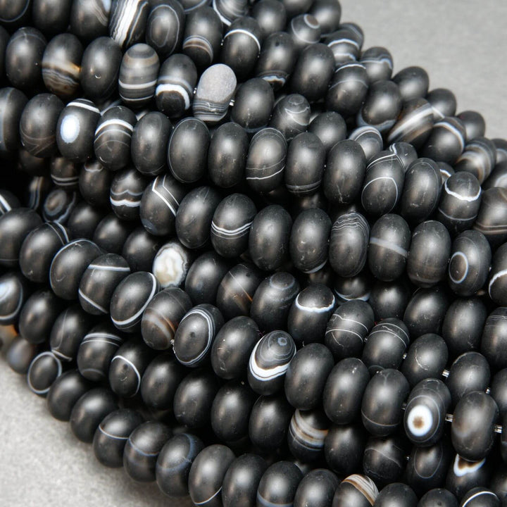 Rondelle Shape Sardonyx Agate Beads For Handmade Jewelry Making