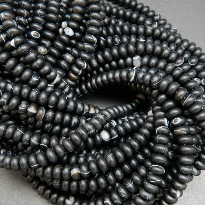 Rondelle Shape Sardonyx Agate Beads For Handmade Jewelry Making