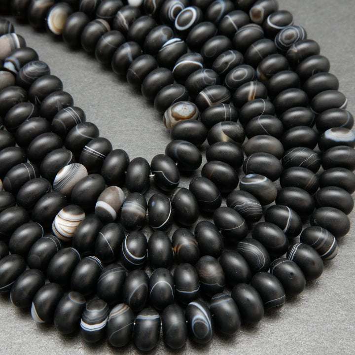 Rondelle Shape Sardonyx Agate Beads For Handmade Jewelry Making