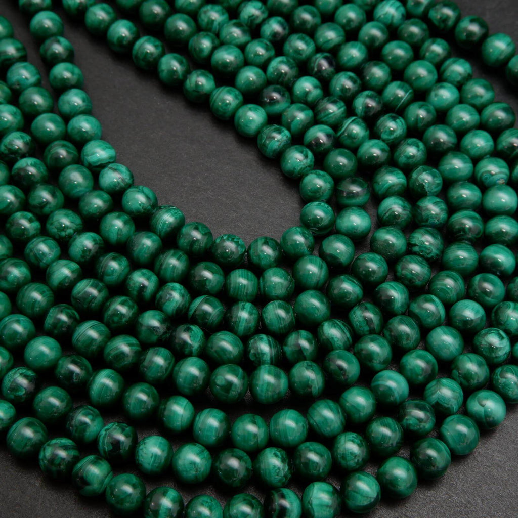Green Malachite Beads.