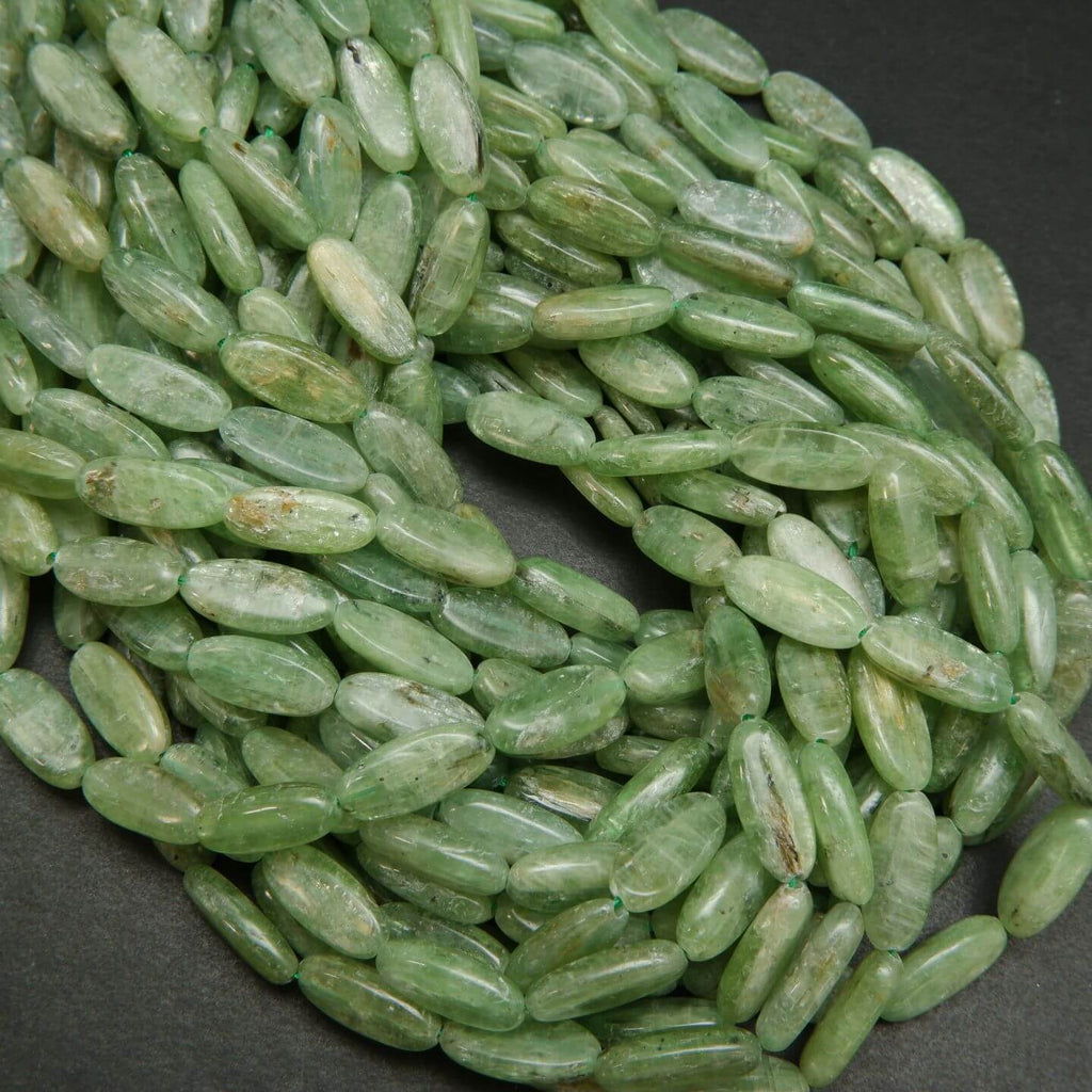 Green Kyanite · Smooth · Oval · 7.5mm, Bead, Tejas Beads