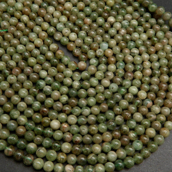 Green apatite beads.