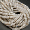White Lace Agate · Smooth · Rondelle · 6mm, 8mm, Bead, Tejas Beads