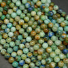 Natural Green and Blue Azurite in Quartz Round Beads