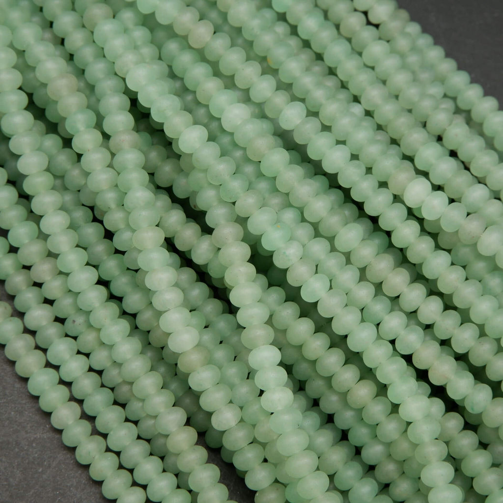 Green Aventurine · Matte · Rondelle · 6mm, 8mm, Bead, Tejas Beads