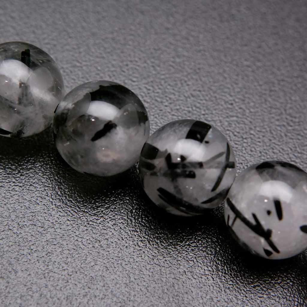 Tourmalated Quartz · Smooth · Round ·  6mm, 8mm, 10mm, Bead, Tejas Beads
