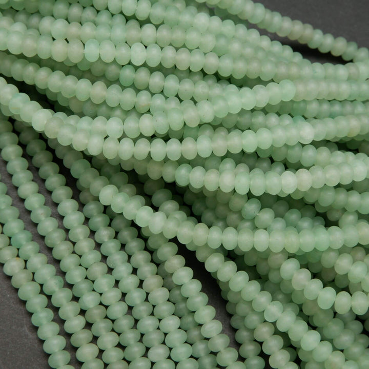 Green Aventurine · Matte · Rondelle · 6mm, 8mm, Bead, Tejas Beads