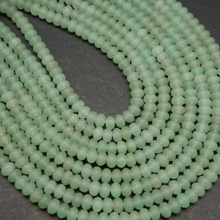Green Aventurine · Matte · Rondelle · 6mm, 8mm, Bead, Tejas Beads