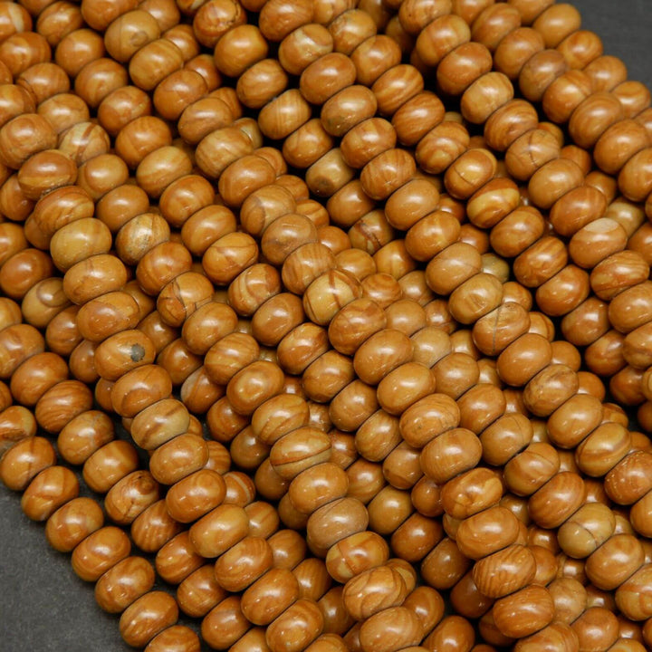 Wooden Jasper · Smooth · Rondelle · 6mm, 8mm, Bead, Tejas Beads