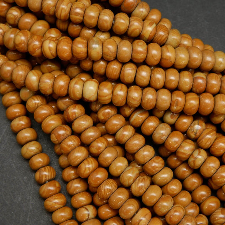 Wooden Jasper · Smooth · Rondelle · 6mm, 8mm, Bead, Tejas Beads