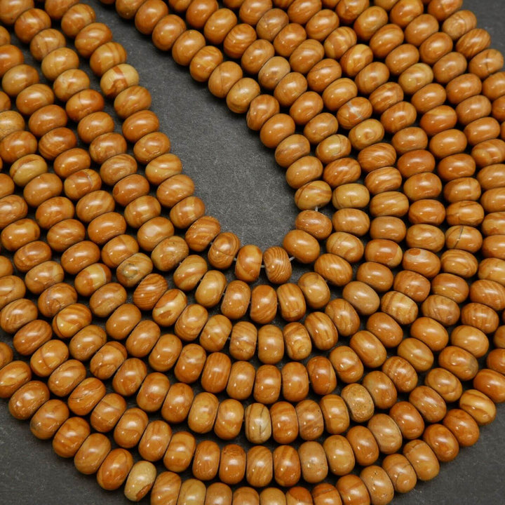 Wooden Jasper · Smooth · Rondelle · 6mm, 8mm, Bead, Tejas Beads
