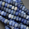 Matte finish rondelle blue sodalite beads for jewelry making
