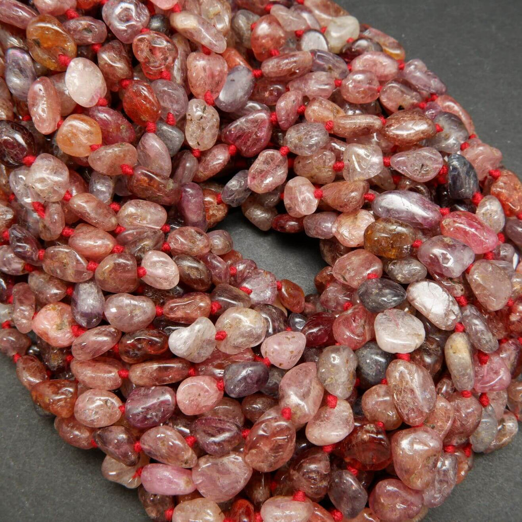 Multicolor Pink Spinel · Smooth · Nugget · 8mm, Bead, Tejas Beads