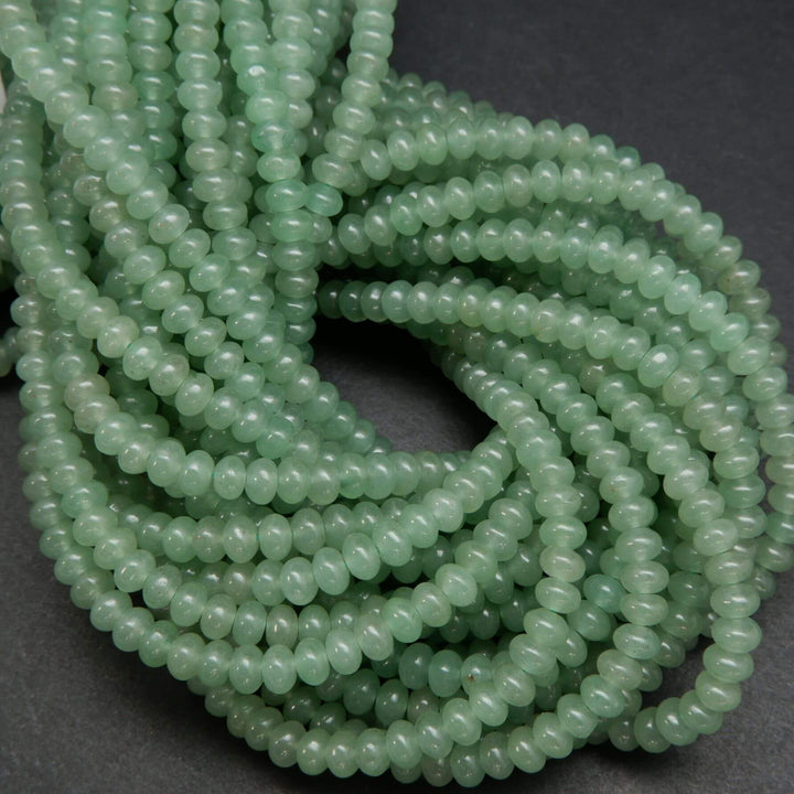 Green Aventurine · Smooth · Rondelle · 6mm, 8mm, Bead, Tejas Beads