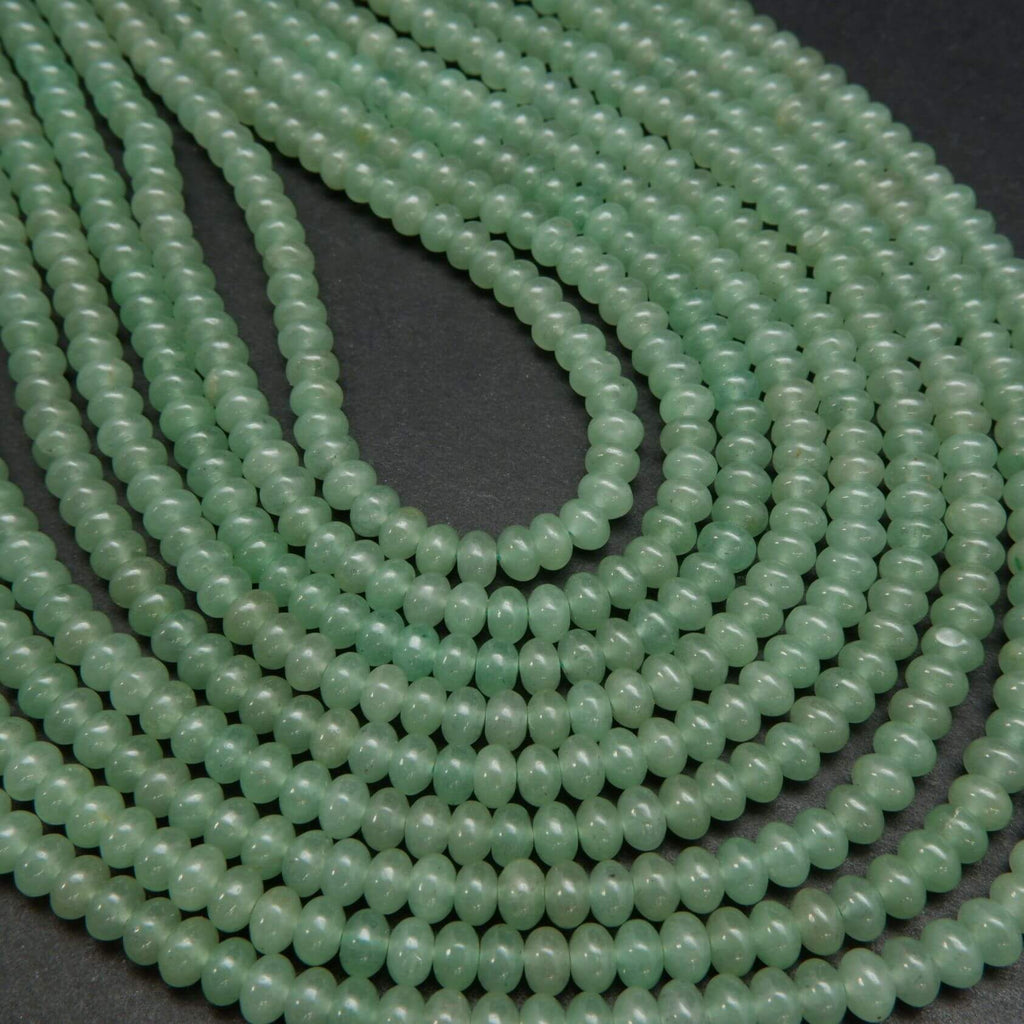 Green Aventurine · Smooth · Rondelle · 6mm, 8mm, Bead, Tejas Beads