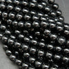 Polished Black Tourmaline Beads.