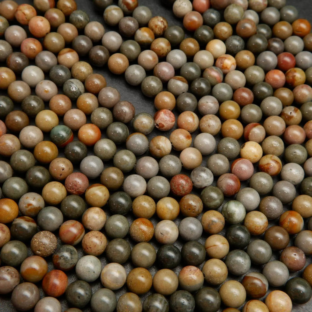Polychrome jasper beads.
