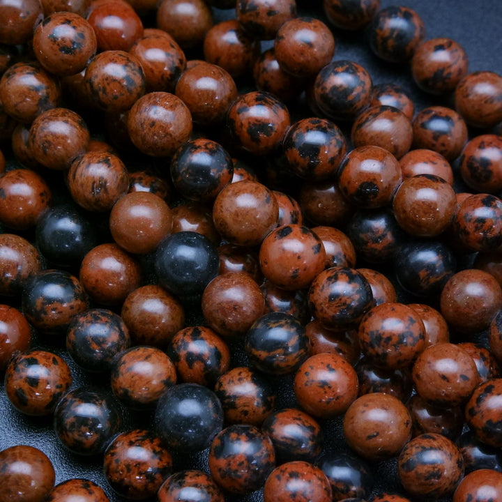 Brick Red Mahogany Obsidian Beads.
