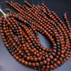 Brick Red Brown Mahogany Obsidian Beads.