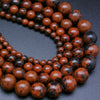Brick Red Mahogany Obsidian Beads.