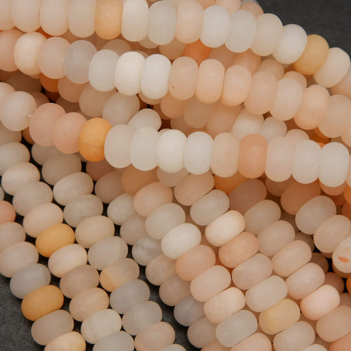 Peach Aventurine · Matte · Rondelle · 6mm, 8mm, Bead, Tejas Beads