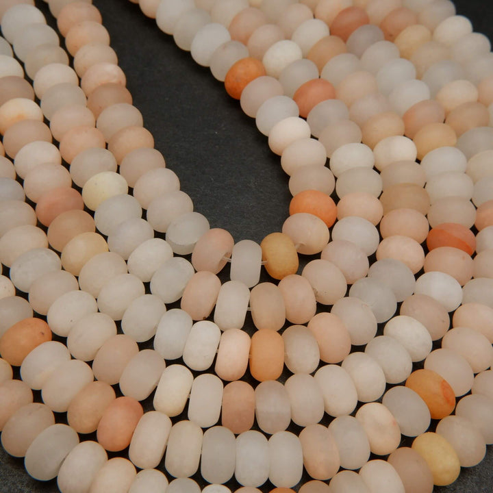 Peach Aventurine · Matte · Rondelle · 6mm, 8mm, Bead, Tejas Beads
