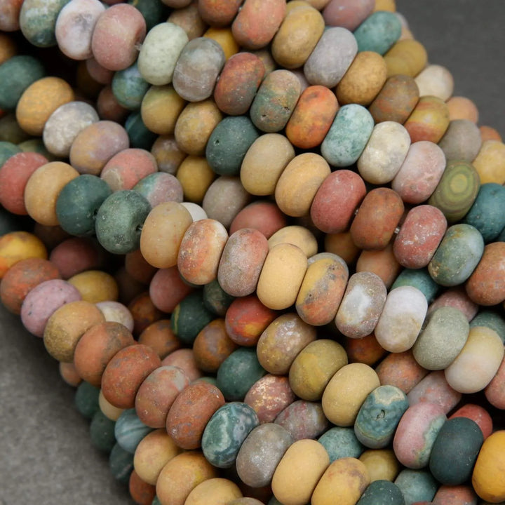 Ocean Jasper · Matte · Rondelle · 6mm, 8mm, Bead, Tejas Beads