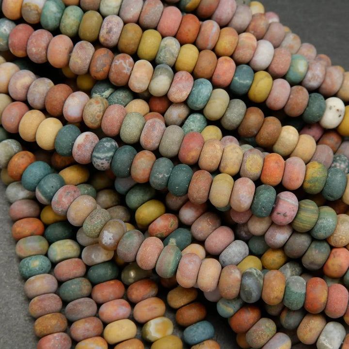 Ocean Jasper · Matte · Rondelle · 6mm, 8mm, Bead, Tejas Beads