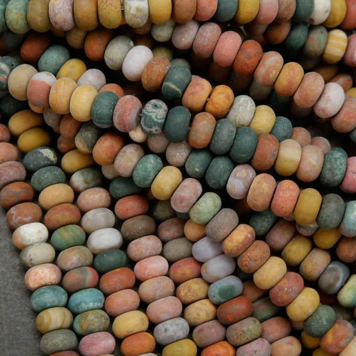 Ocean Jasper · Matte · Rondelle · 6mm, 8mm, Bead, Tejas Beads