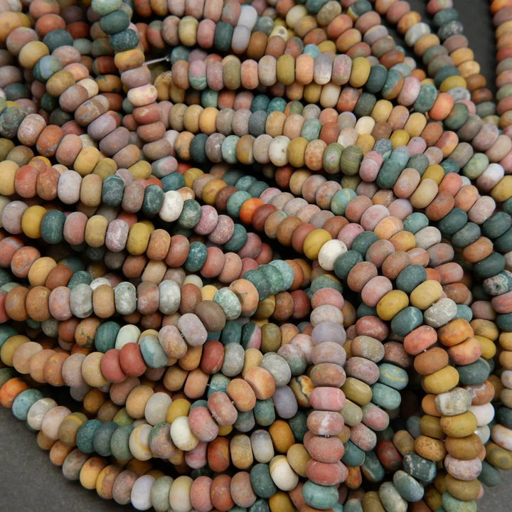 Ocean Jasper · Matte · Rondelle · 6mm, 8mm, Bead, Tejas Beads