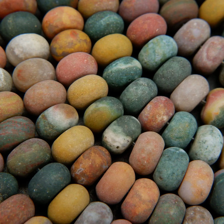 Ocean Jasper · Matte · Rondelle · 6mm, 8mm, Bead, Tejas Beads